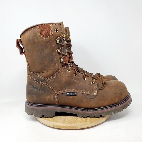 Carolina Boots Mens 11.5 D Comp Toe EH Brown Leather Work 28 Series Shoe CA8528